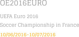OE2016EURO UEFA Euro 2016 Soccer Championship in France 10/06/2016-10/07/2016