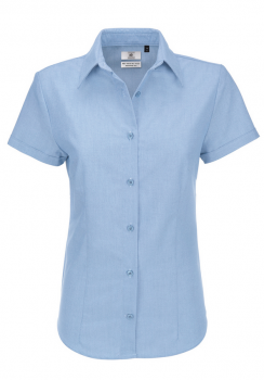 Damen Bluse Oxford Kurzarm