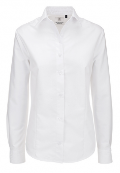 Damen Bluse Oxford Langarm